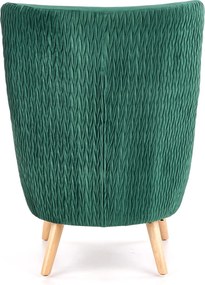 Wypoczynkowy fotel tapicerowany w stylu glamour Ravel Halmar