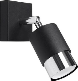 Kinkiet NERO czarny/chrom