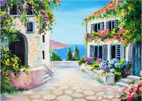 Obraz - Grecka aleja, obraz olejny (70x50 cm)