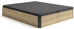 Stelaż ze skrzynią 160 x 200 cm - Naturalny jasny i czarny - NAMOSI marki YSMÉE