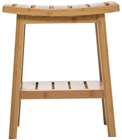 Stołek łazienkowy BAMBOO z półeczką na akcesoria