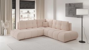 Masseno Narożnik DUCA z funkcją spania i pojemnikiem na pościel Narozniki L, Rozkładana sofa - Pomarańczowy, CURIO 60