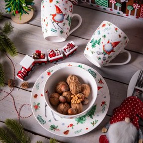 Altom Miska porcelanowa Winter Gnomes 14 cm, 600 ml