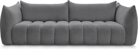 Szara sofa z materiału bouclé 286 cm Azra – Bobochic Paris