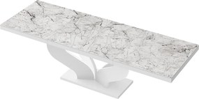 Stół w połysku z marmurowym blatem Viva