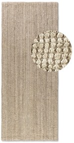 Dywan naturalny jutowy ręcznie tkany Boucle kremowy 80 cm x 150 cm
