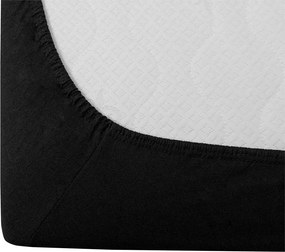 PrzytulneMieszkanie.pl Prześcieradło jersey HIGHFIT czarne 200 x 220 cm