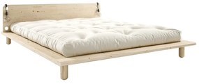 Łóżko dwuosobowe z drewna sosnowego ze stelażem 160x200 cm Peek – Karup Design