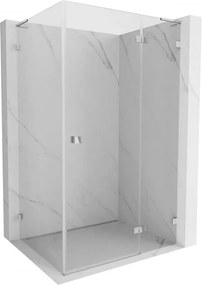 Mexen Lunar L kabina prysznicowa uchylna prawa 100 x 80 cm, transparent, chrom - 834L-100-080-01-00-P