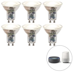 Zestaw 6 inteligentnych żarówek LED GU10 z możliwością ściemniania 5W 345lm 2200-4000K