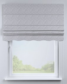 Roleta rzymska Florencja kolor srebrny tkanina strukturalna, wzorzysta
