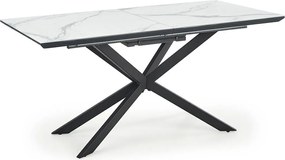 Stół rozkładany DIESEL 160(200)x90 biały marmur/czarny