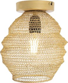 Orientalna lampa sufitowa złota - Nidum Bene