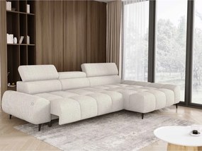 Narożnik SANTO S prawostronny z elektrycznym wysuwem siedziska, z funkcją RELAX oraz regulowanymi zagłówkami CURIO 02 WERSAL