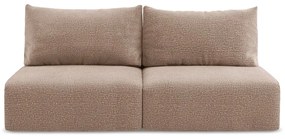 Jasnobrązowa rozkładana/ze schowkiem sofa 216 cm Kalena – Makamii