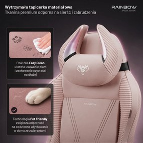 Fotel gamingowy materiałowy Diablo X-Horn 2.0 Normal Size, Rainbow Pink