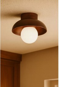 Brązowa lampa sufitowa ze szklanym kloszem ø 24 cm Elsa – Opviq lights