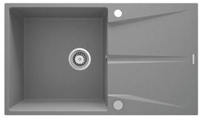 Deante ZRC_S11A - Zlewozmywak kuchenny CORIO 50x86 cm granit/metaliczny szary