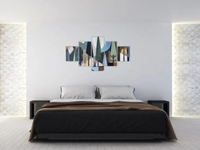 Obraz - Naturalna geometria abstrakcyjna II. (125x70 cm)