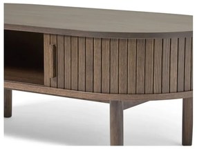 Stolik w dekorze dębu w ciemnym naturalnym kolorze 60x120 cm Meta – Unique Furniture
