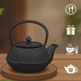 Dzbanek żeliwny z czarkami i podstawką KOGA, 1200 ml