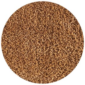 Dywan shaggy Best jednokolorowy cognac koło 120 cm x 120 cm