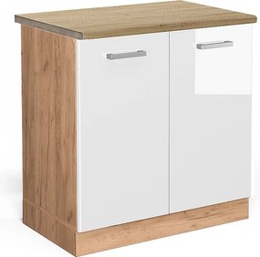 Szafka pod zlew biały wysoki połysk 80x60x81.6 r-line