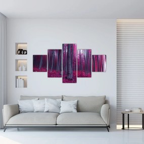 Obraz różowego lasu (125x70 cm)