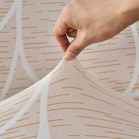 4Home Pokrowiec elastyczny na fotel Abstract beżowy, 90-140 cm + poszewka na poduszkę gratis, 90-140 cm