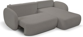Masseno Narożnik AMICO z funkcją spania i pojemnikiem na pościel Narozniki L, Rozkładana sofa - Szary, SICURO 75