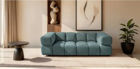 Zielona sofa 3-osobowa ALVERO z tkaniny 240 cm - Design Bubble - Premiumowy Komfort