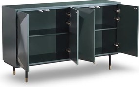 Designerska komoda 4-drzwiowa Stilig ST308 w kolorze perłowej zieleni