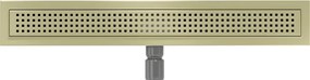 Mexen Flat M08 odpływ liniowy 70 cm, złoty szczotkowany - 1A25070-15