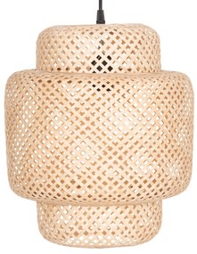 Lampa sufitowa z bambusowej plecionki, Ø 30 cm