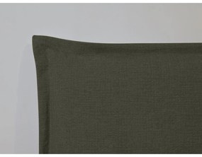 Ciemnozielono-naturalne łóżko dwuosobowe ze stelażem 160x200 cm Charlie – Bobochic Paris