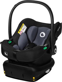Lionelo - Obrotowy fotelik samochodowy z bazą ASTRID SET i-Size 40-87 cm czarno-szary