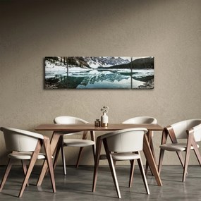 Obraz - jezioro zimą (170x50 cm)