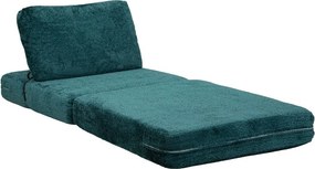 Zielononiebieski rozkładany fotel z materiału bouclé Faster – Mauro Ferretti