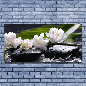 Obraz na płótnie Spokój Zen: Kwiatowa Kompozycja