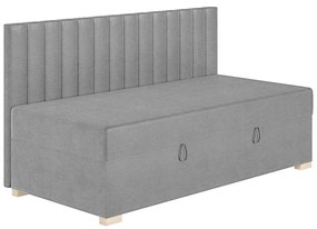 Szare łóżko dziecięce ze schowkiem i materacem 90x200 cm Chill – Ghado