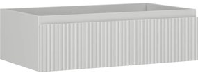 Mexen Rivel szafka łazienkowa podumywalkowa 80 cm, 1 szuflada, ryflowana , szara mat - 91A20-08023-1-BF62