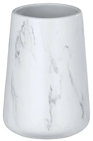 Biały ceramiczny kubek na szczoteczki Wenko Adrada