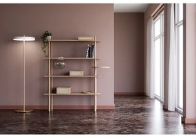 Biała lampa stojąca LED ze ściemniaczem i metalowym kloszem (wysokość 151 cm) Asteria Floor – UMAGE