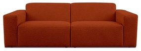 Ceglasta sofa z materiału bouclé 228 cm Roxy – Scandic