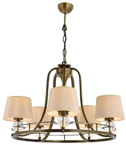 Żyrandol na łańcuchu NARA 5xE27/40W/230V mosiężny
