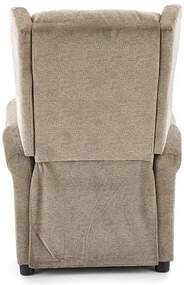 Beżowy rozkładany fotel masujący - Nika 3X