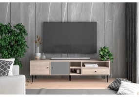 Szafka pod TV w dekorze dębu 180x50 cm Leon – Marckeric