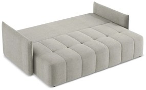 Jasnoszara rozkładana/ze schowkiem sofa 225 cm Moku – Makamii