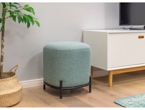 Zielonoszary puf Tenzo Harry, ø 42 cm