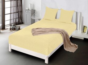 PrzytulneMieszkanie.pl Prześcieradło z mikropluszu SOFT 180x200 cm żółte
